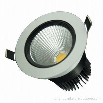 COB LED Downlight, Epistar COB LEDs, 100 to 110lm/W, Cold Forging Heat Dissipation